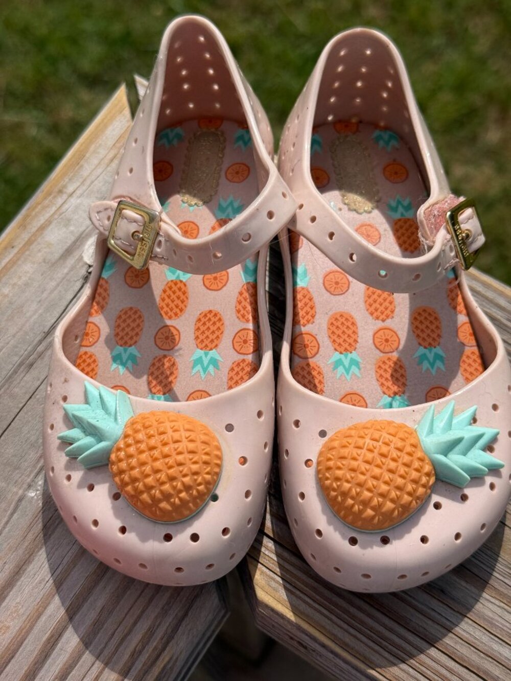 Mini Melissa Pineapple sz 10 Mary Janes Coquette Tropicore Toddler Shoes 3499